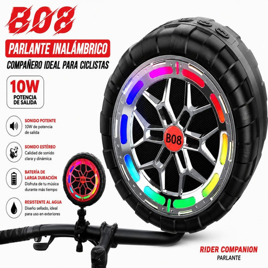 PARLANTE BLUETOOTH TIPO LLANTA B08