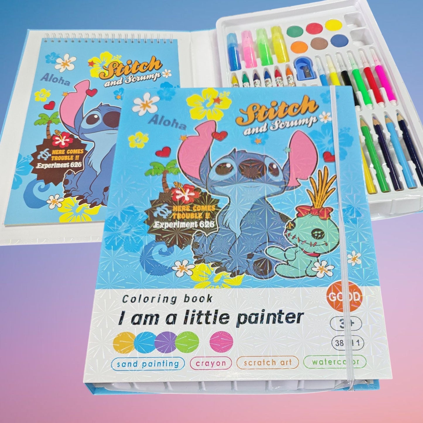 SET ARTE LIBRO COLOREAL PERSONAJE CD1315 STITCH