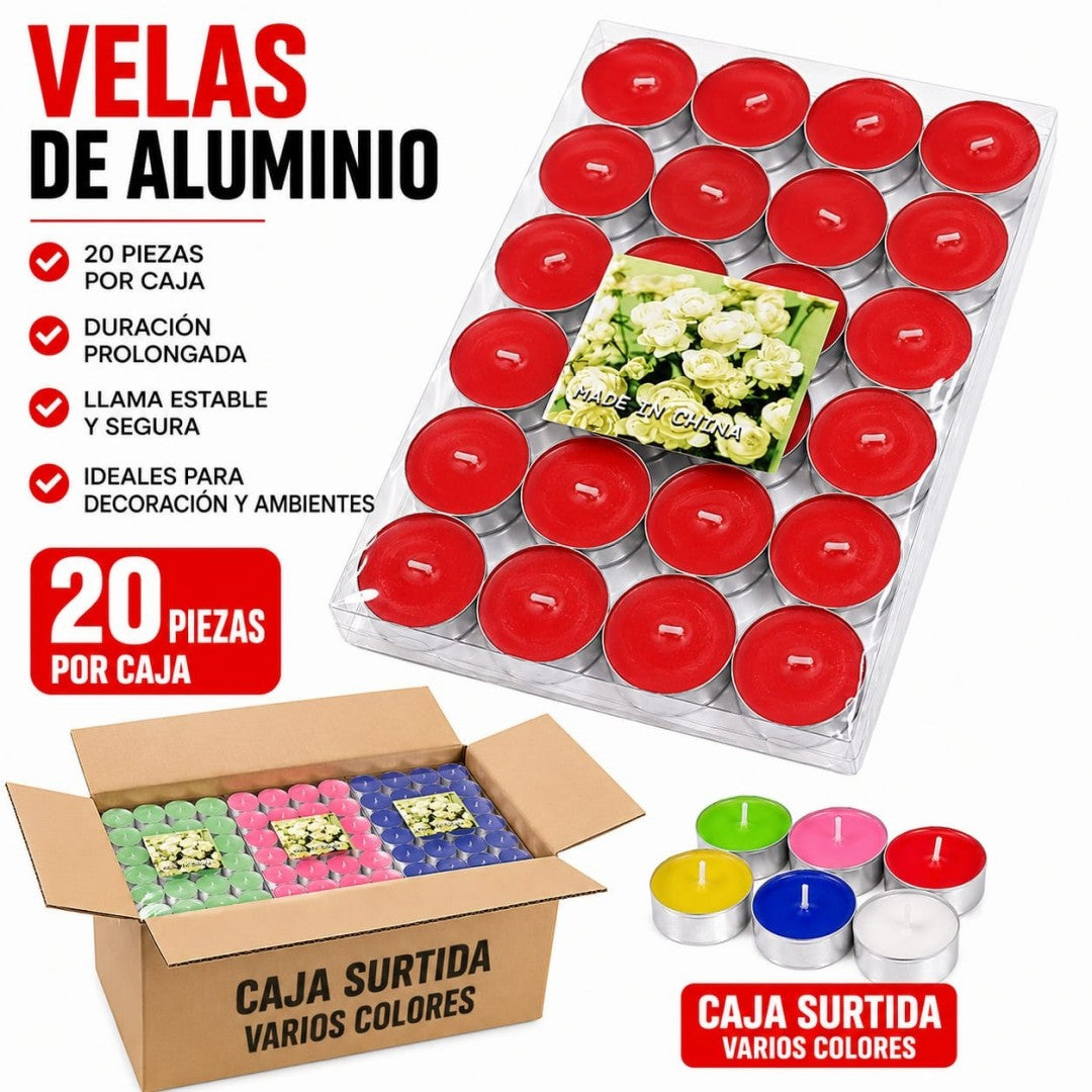 CANDELA ALUMINIO 20PCS