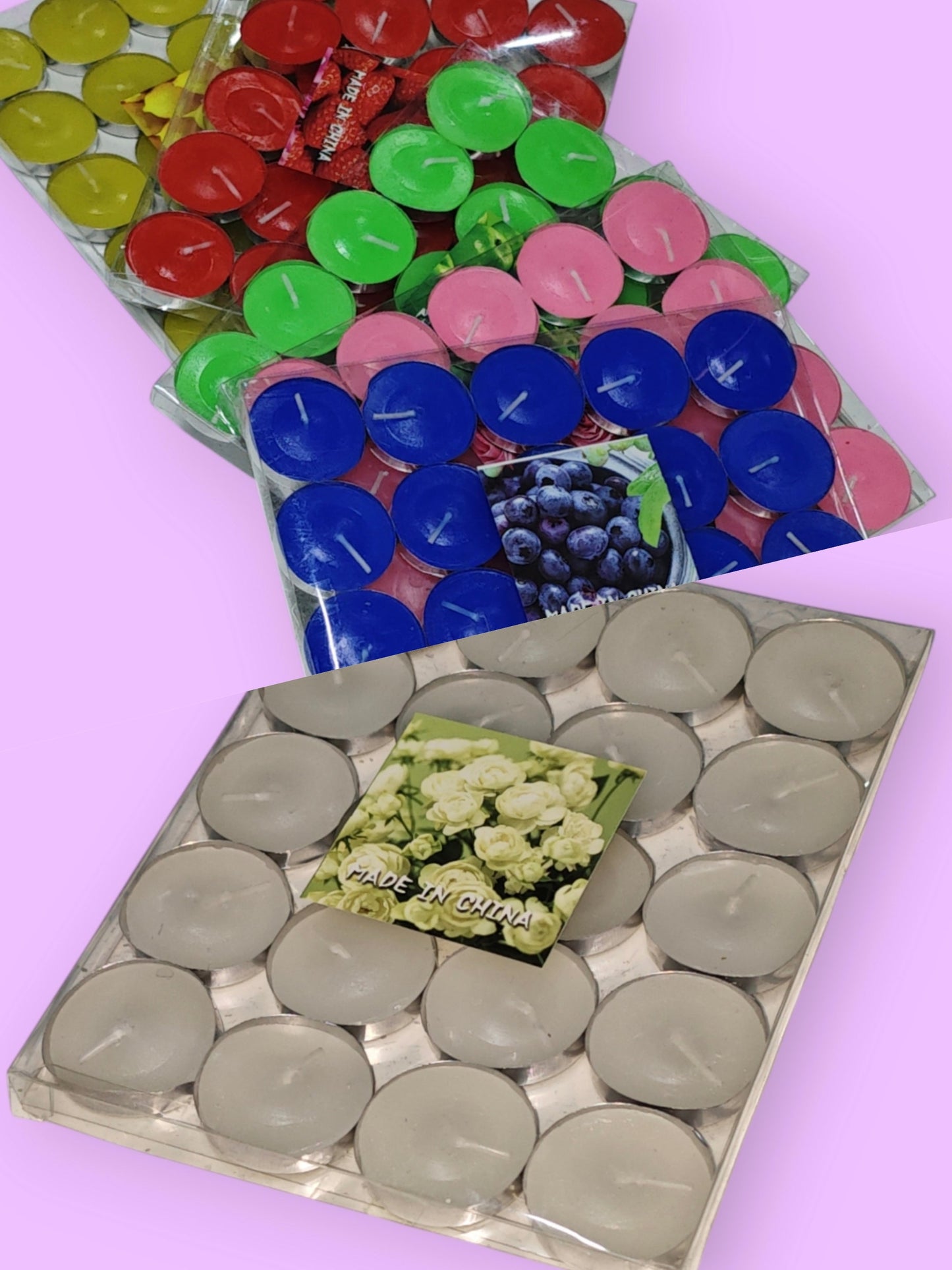 CANDELA ALUMINIO 20PCS COLOR