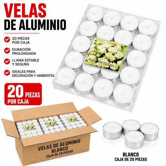 CANDELA ALUMINIO 20PCS