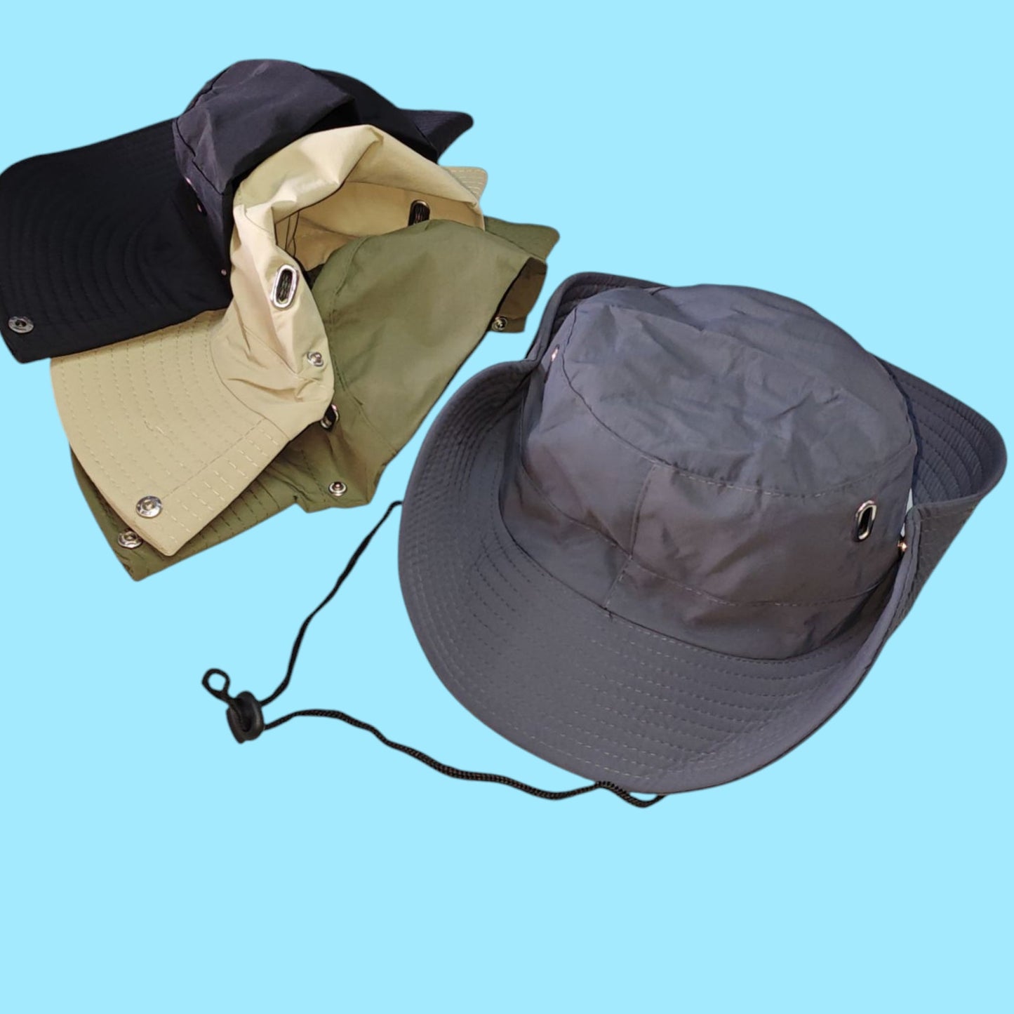 SOMBRERO CON BOTON TELA