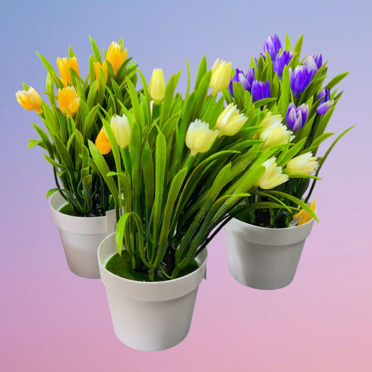 TULIPAN ARTIFICIAL EN MACETA HT-13363