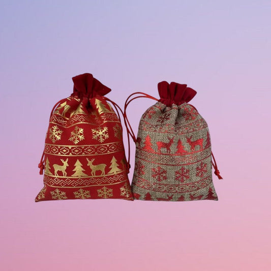 BOLSA TELA NAVIDAD 10*14