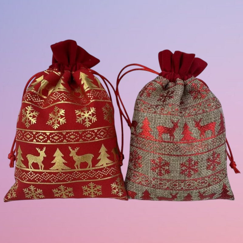 BOLSA TELA NAVIDAD 20*30