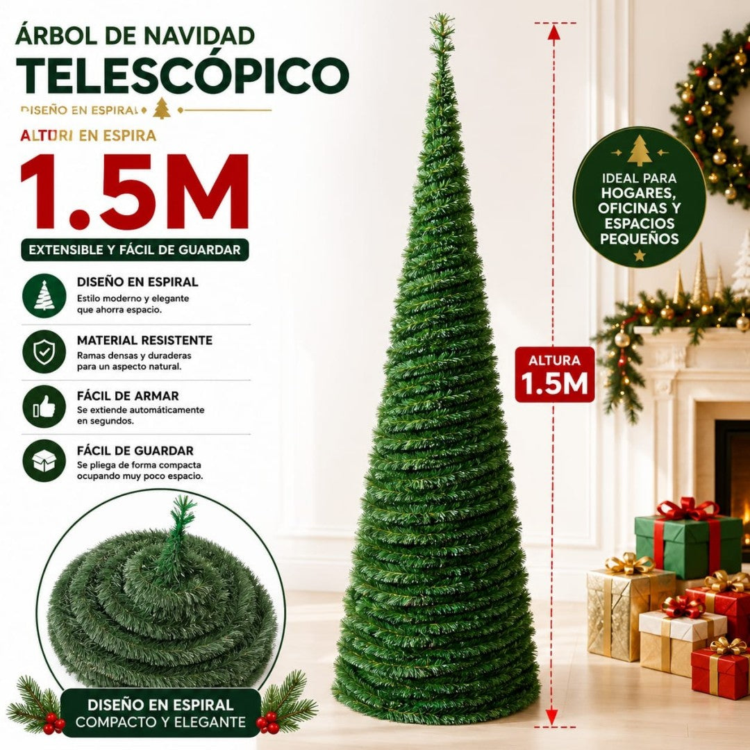 ARBOL NAVIDAD PLEGABLE 150CM