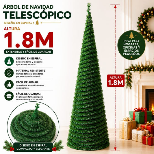 ARBOL NAVIDAD PLEGABLE 180CM