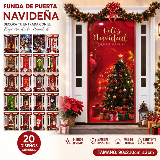 FUNDA PARA PUERTA NAVIDAD 85*205CM