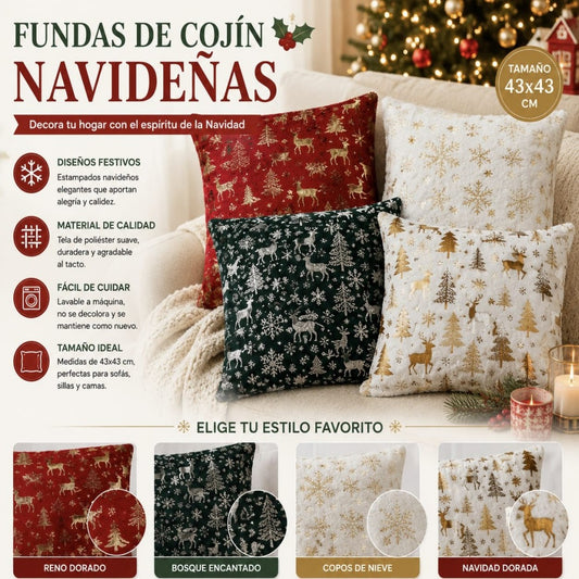 FUNDA COJIN NAVIDAD PV