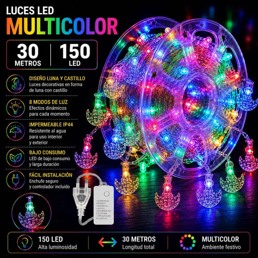LUZ LUNA 150LED ROLLO 30M COLOR