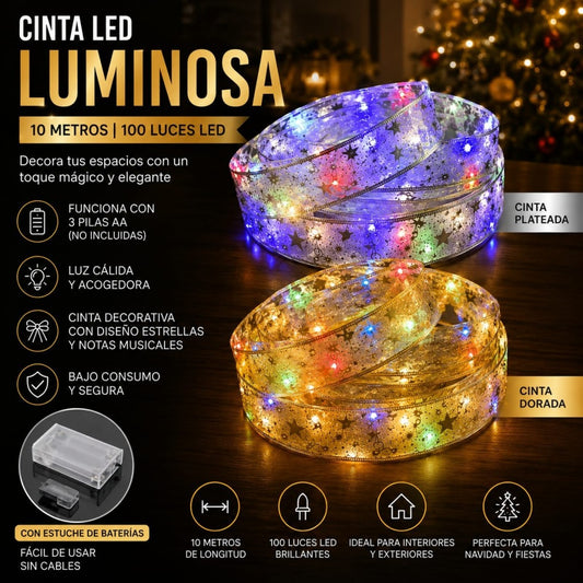 LUZ CINTA 100L 10M COLOR