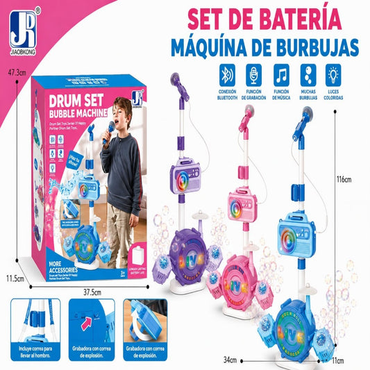 MICROFONO CON TAMBOR LUZ SONIDO P82118