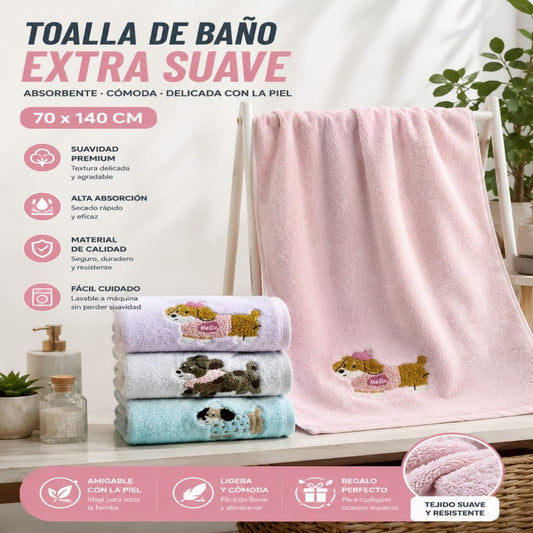 TOALLA BANO TEJIDO PERRO 70*140CM 850-48