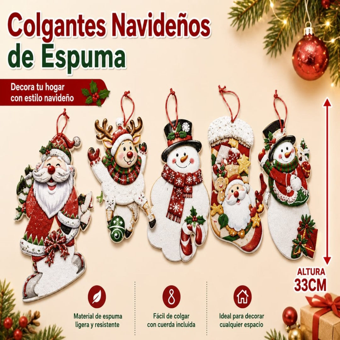 POSTER COLGANTE NIEVE NANIDENO FOAMY 33CM