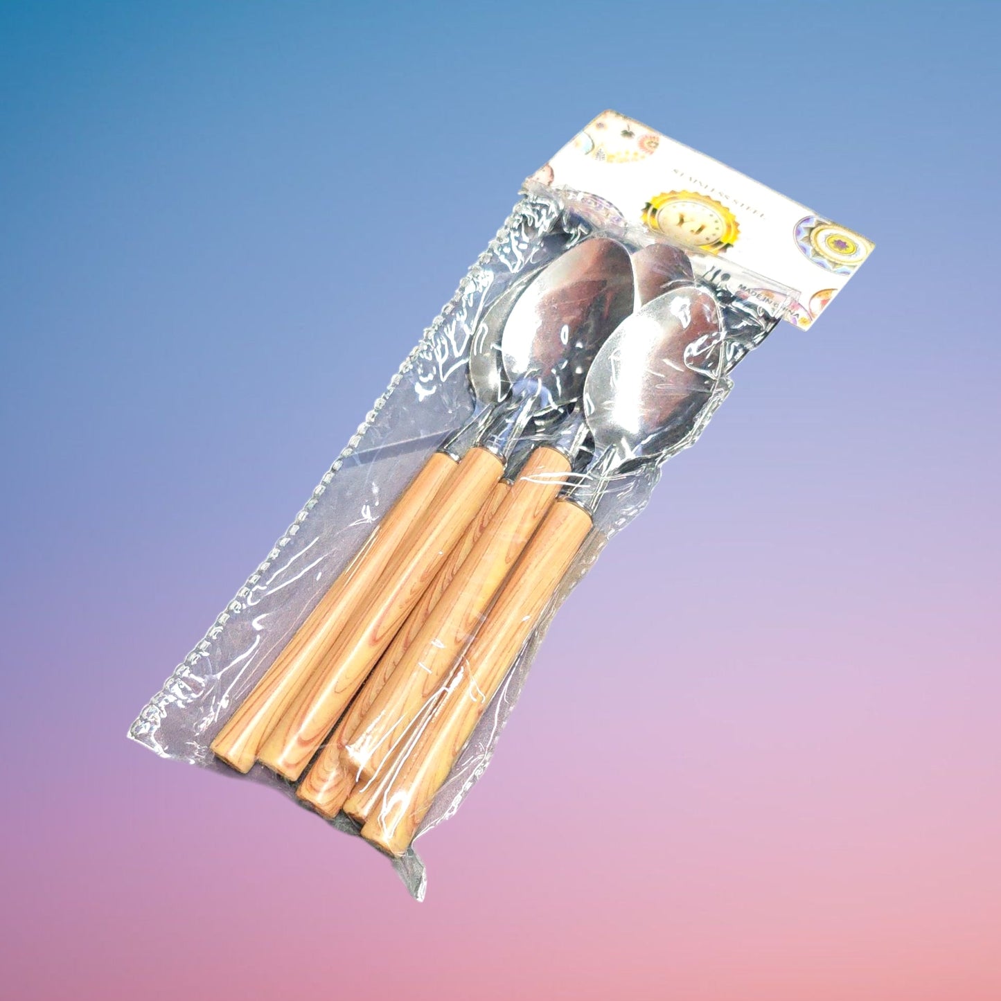 CUCHARA PEQ  MAGO COLOR MADERA 6PCS