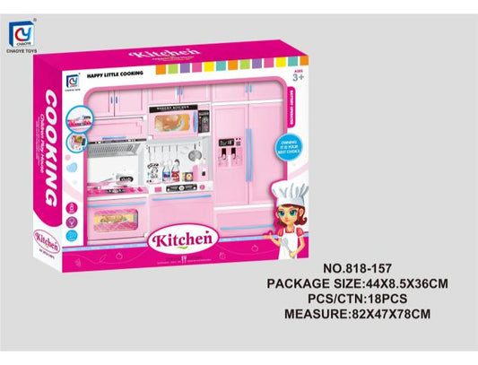 SET MUEBLE COSINA ROSADO 818-157