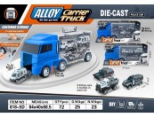 TRAILER CON CARRO POLICIA METAL 818-5D