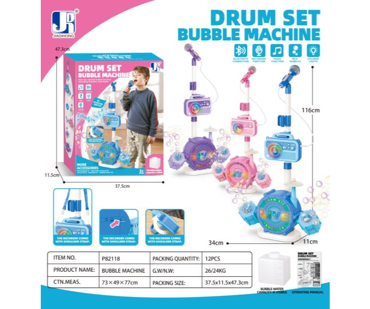 MICROFONO CON TAMBOR LUZ SONIDO P82118