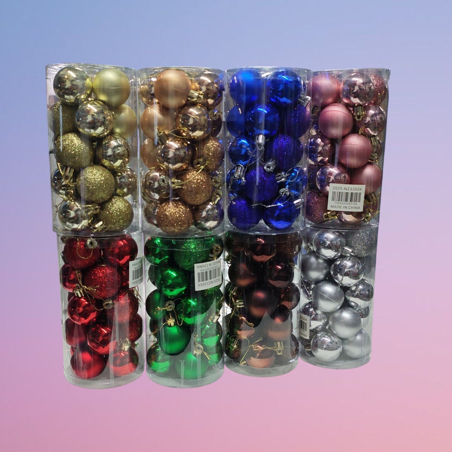 BOLA NAVIDAD 6CM TARRO 20PCS