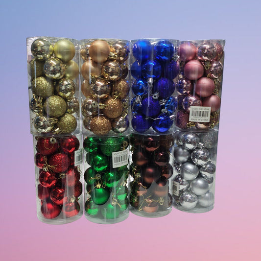 BOLA NAVIDAD 6CM TARRO 20PCS