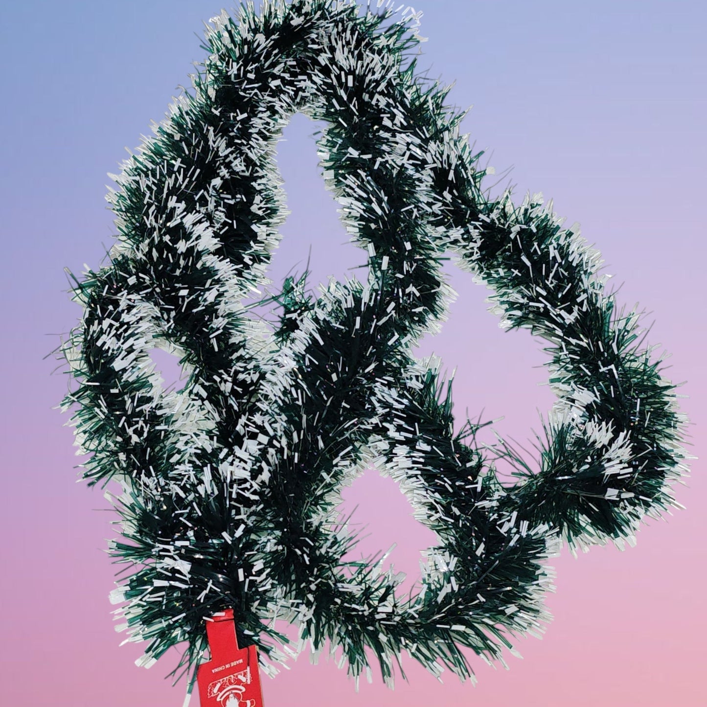 GUIRNALDA VERDE PUNTA BLANCA 9CM 2.5M