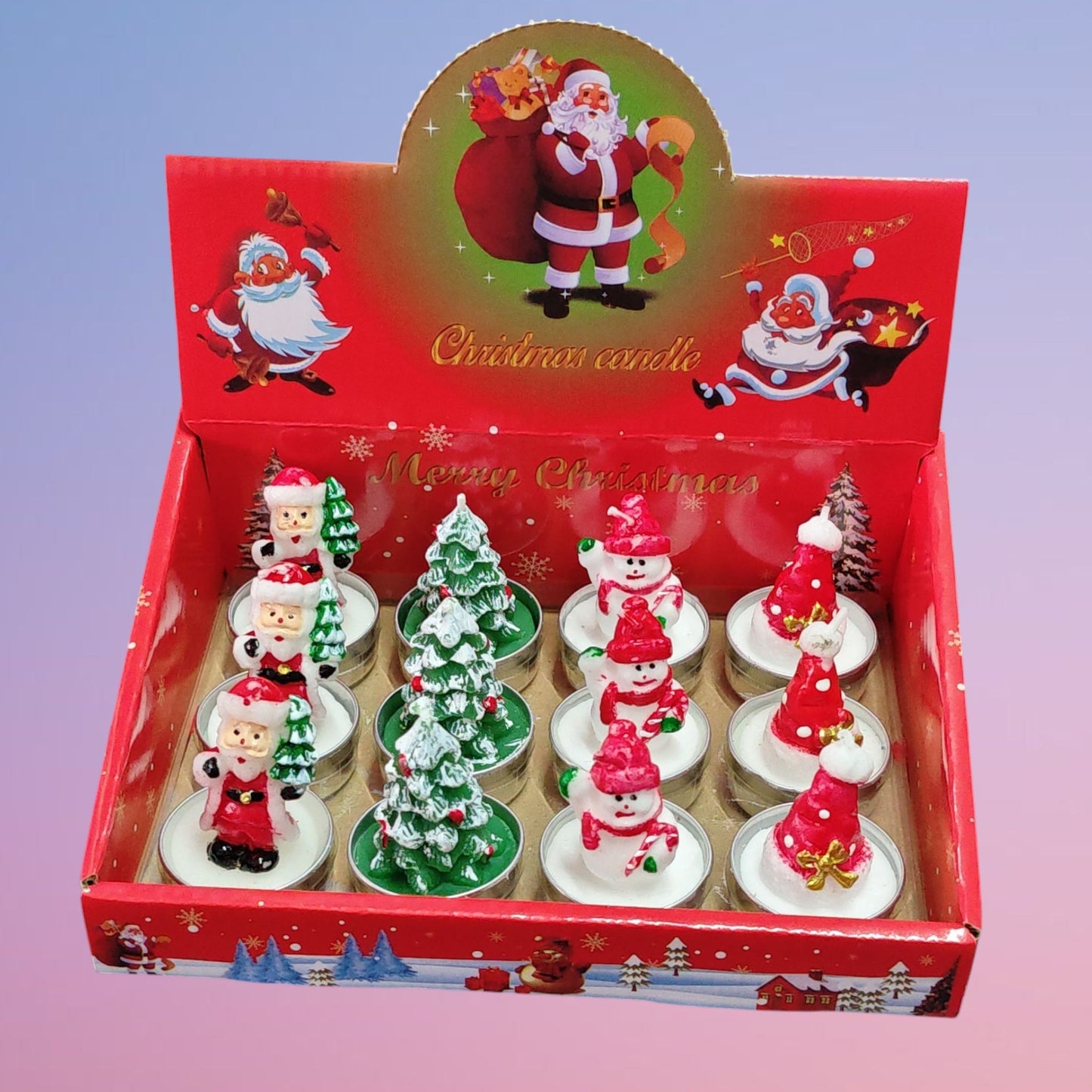 JUEGO CANDELA NAVIDAD 12PCS WCMA