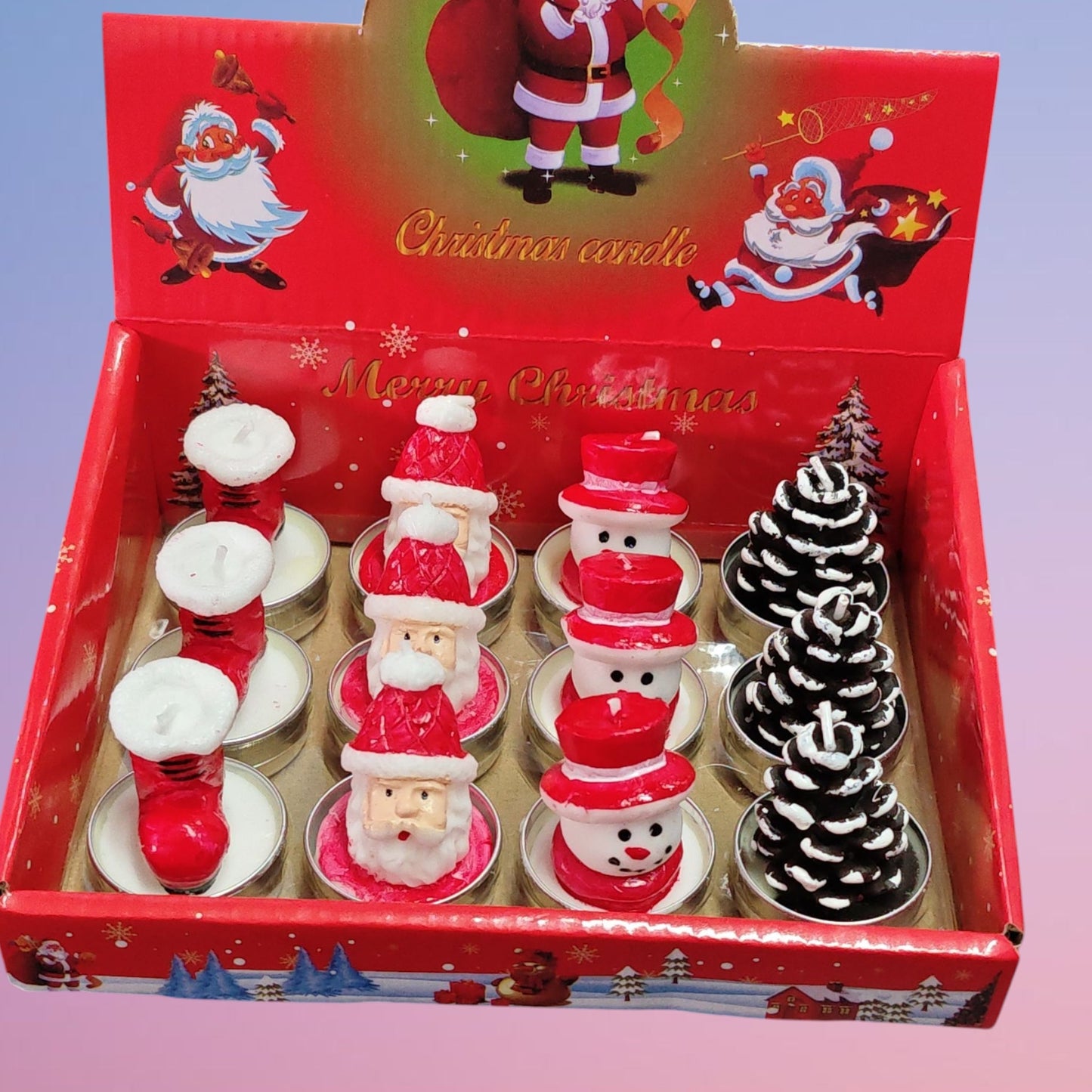 JUEGO CANDELA NAVIDAD 12PCS WCMB