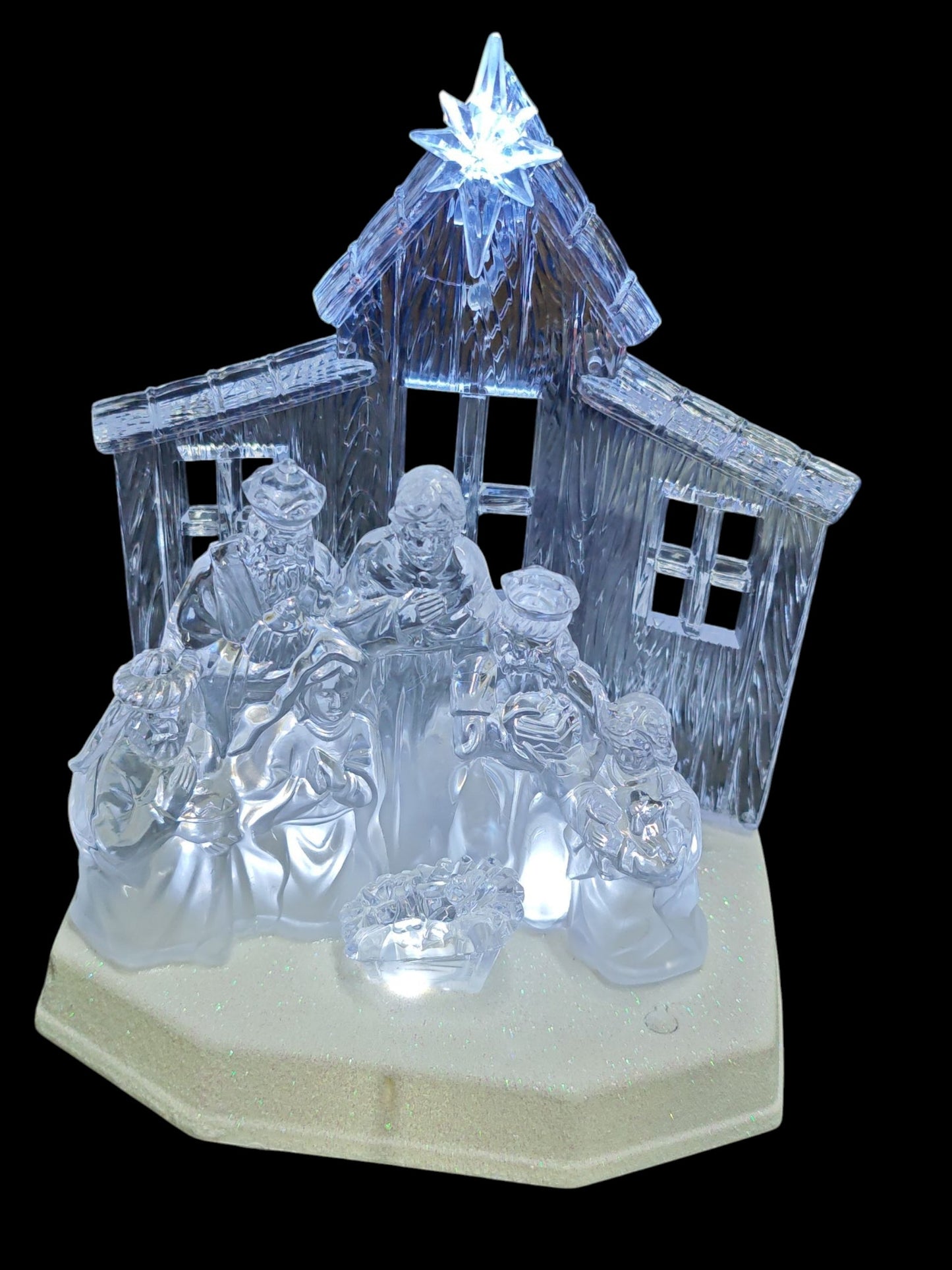 LAMPARA NAVIDAD TRANSPARENTE PASITO 19*23