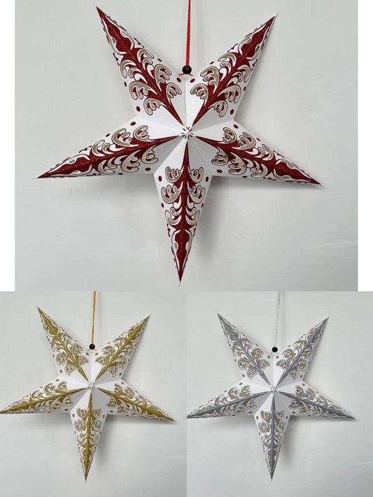 ESTRELLA ESCARCHA GUINDAR 45CM