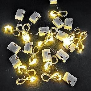 LUZ 20 LED CALIDO 2M C/ BATERIA B