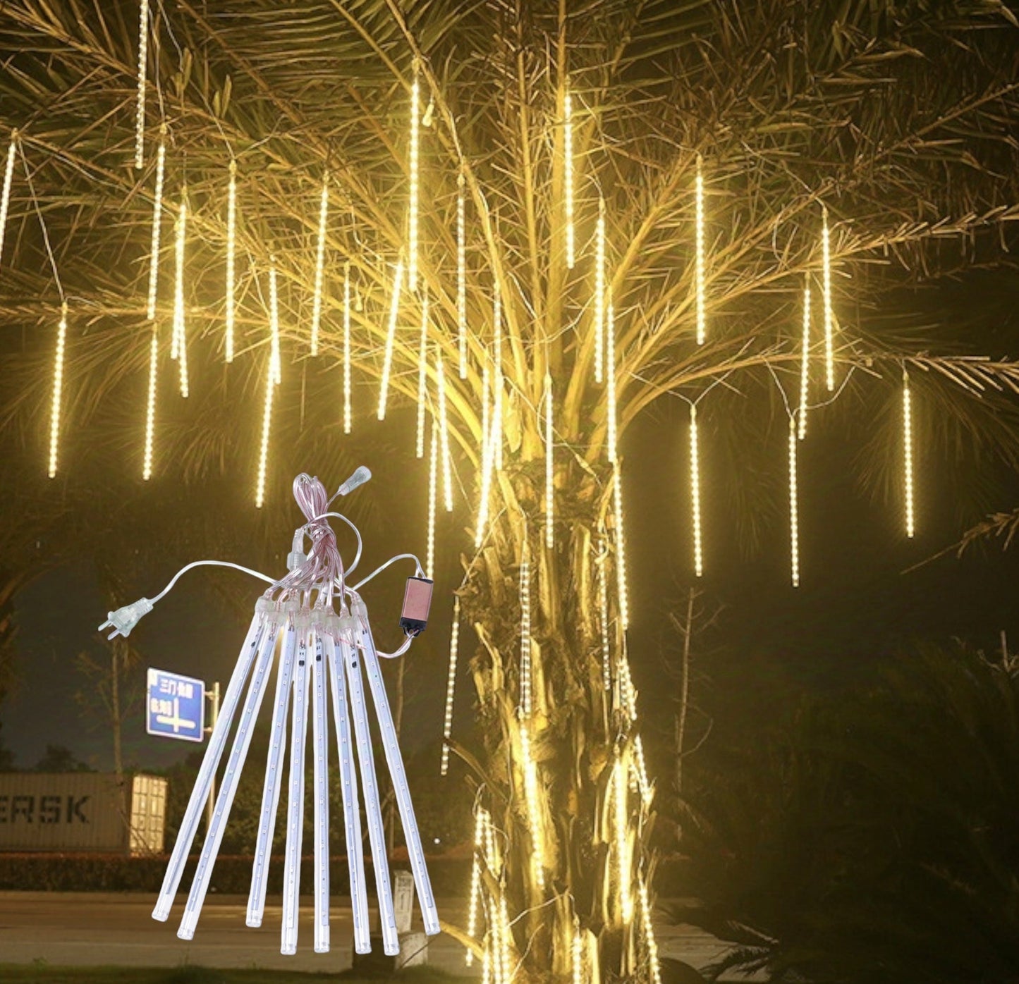 LUZ METEORITO 80CM CALIDO