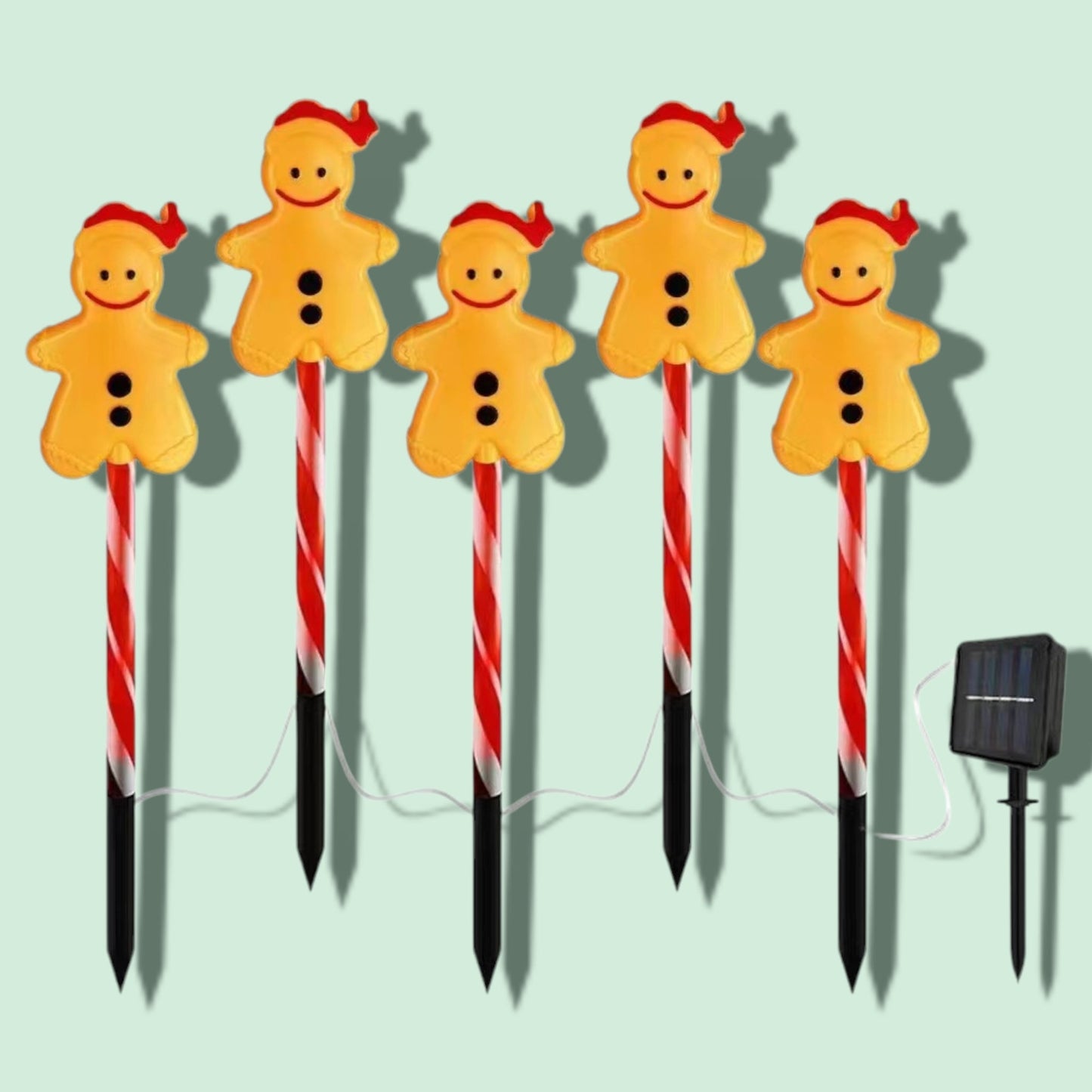 LUZ SOLAR MUNECO NIEVE PALA ROJO