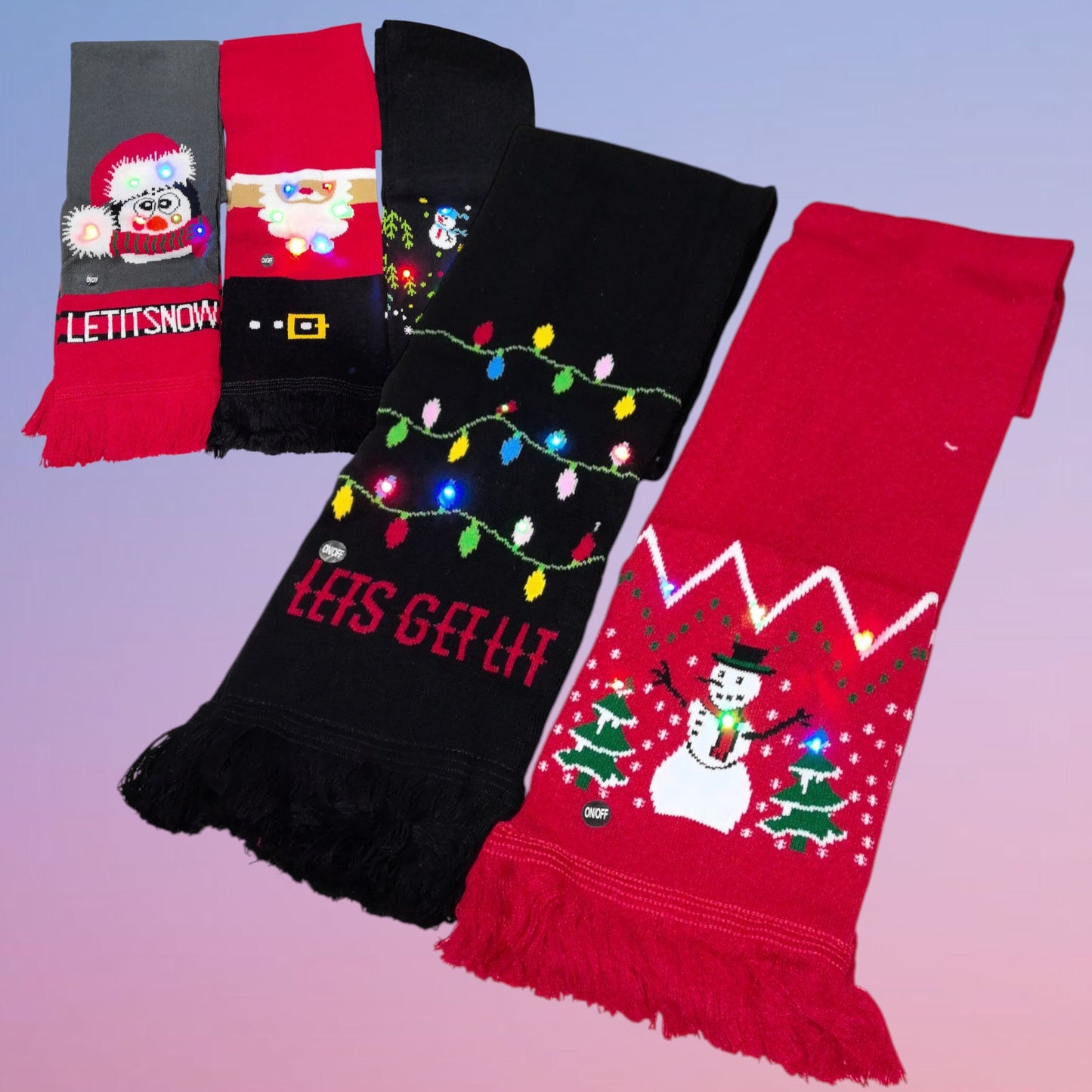 BUFANDA NAVIDAD CON LUZ