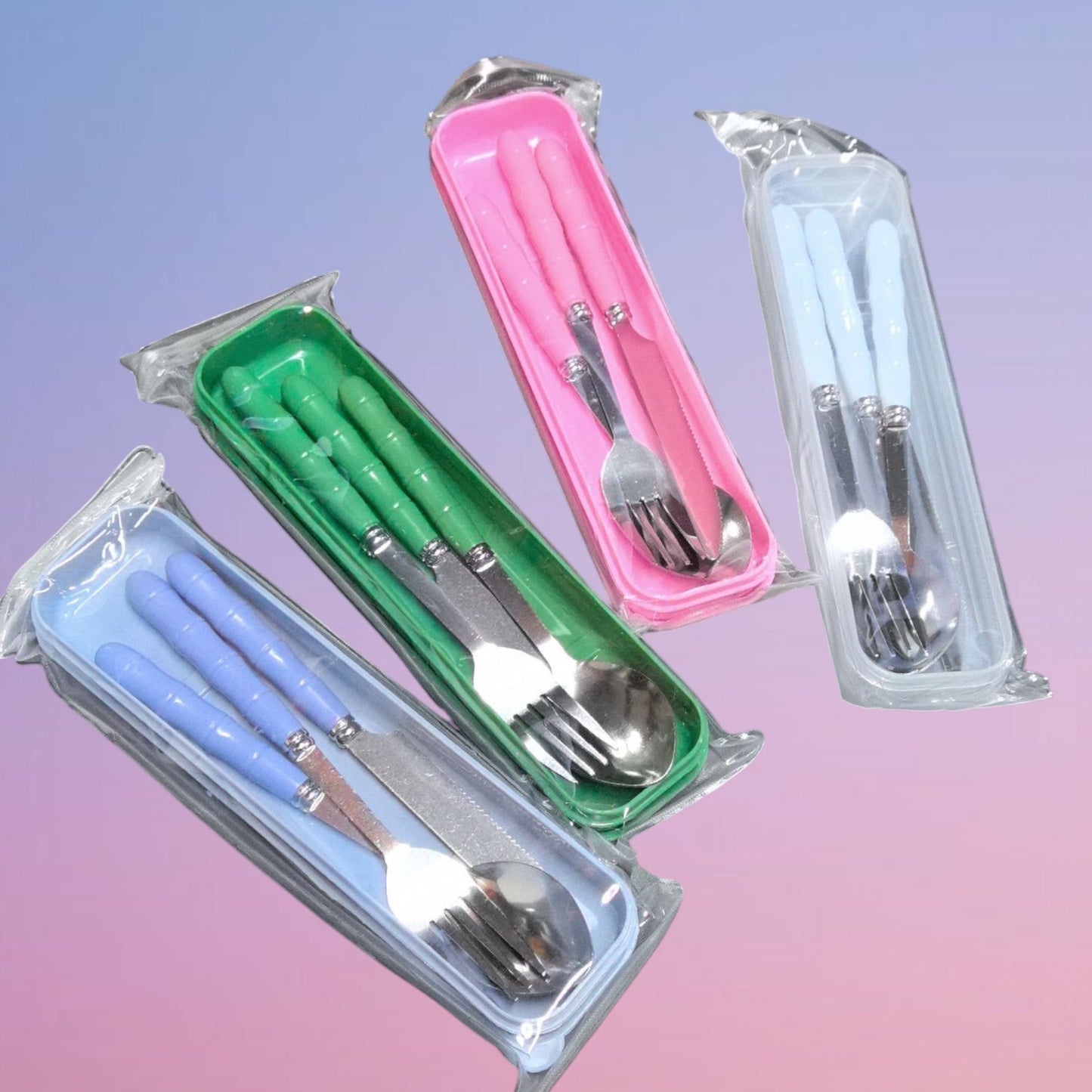 SET CUBIERTOS ACERO 3PCS GSY