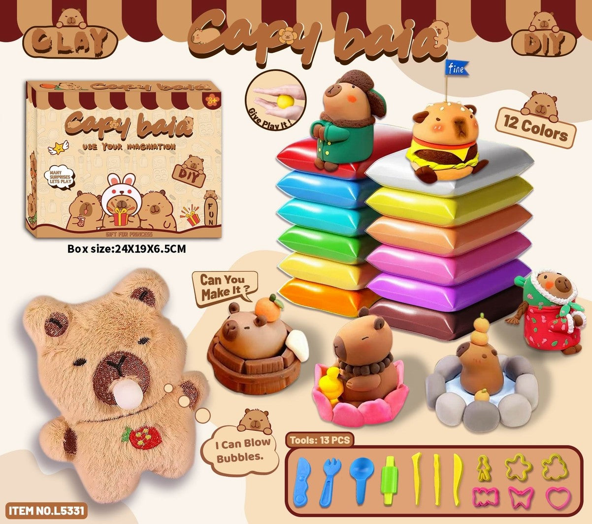 SET PLASTILINA DIY CAPIBARA L5331