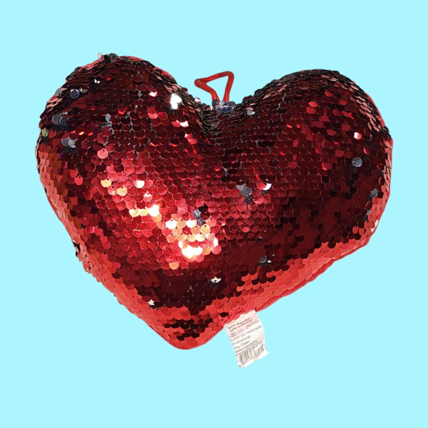 CORAZON LENTEJUELA 21CM LISO