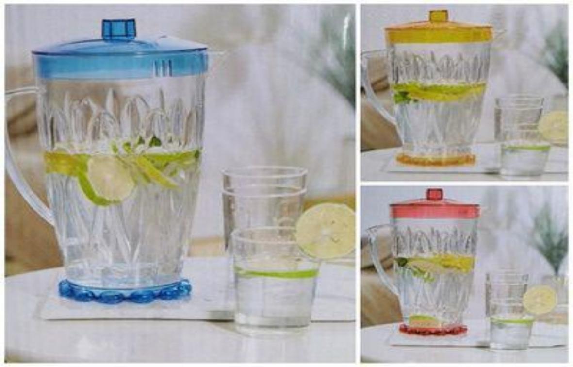 JUEGO PICHEL CON 4 VASO 3.5L 6601 A