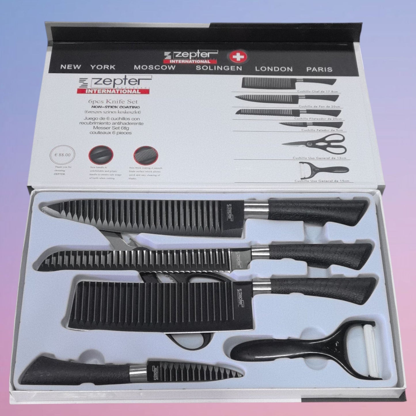 SET CUCHILLO NEGRO COCINA ZP-004