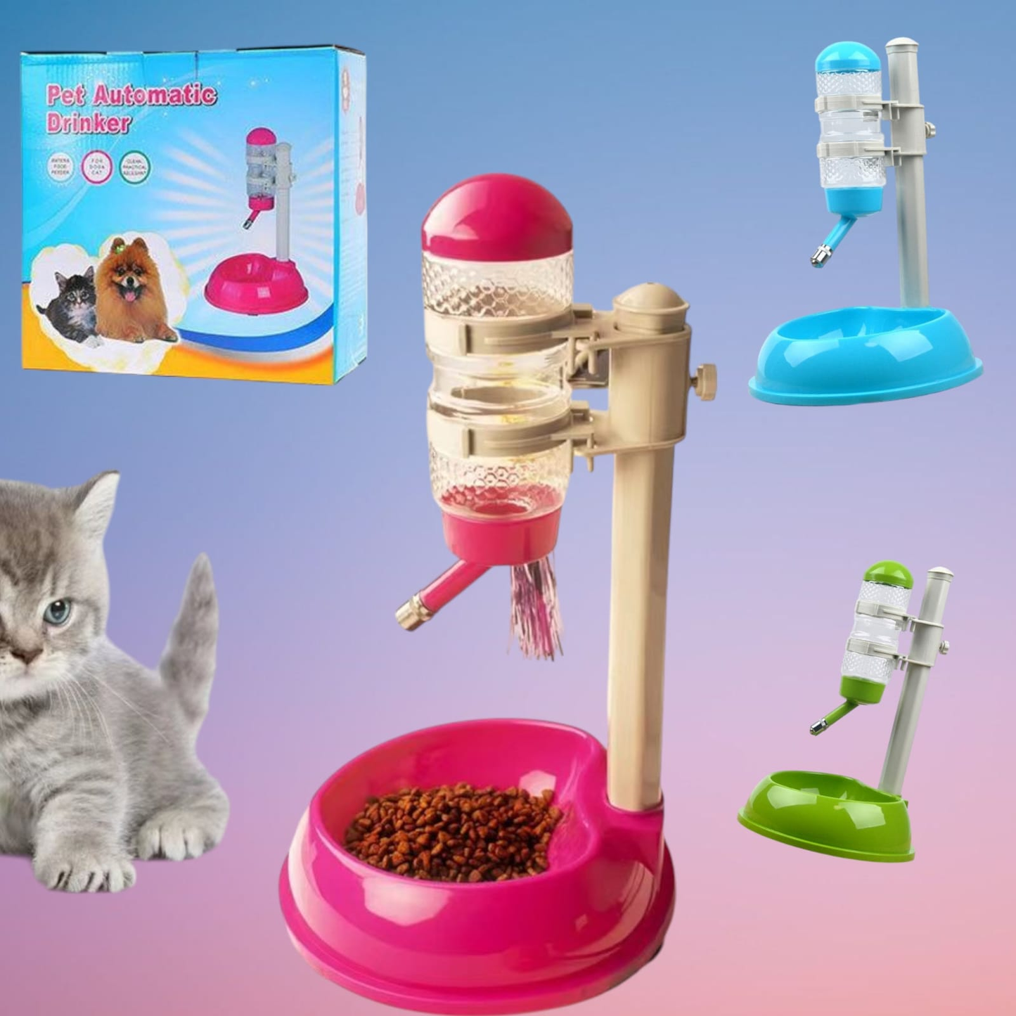 BEBEDERO AUTOMATICO CON COMEDERO MASCOTAS