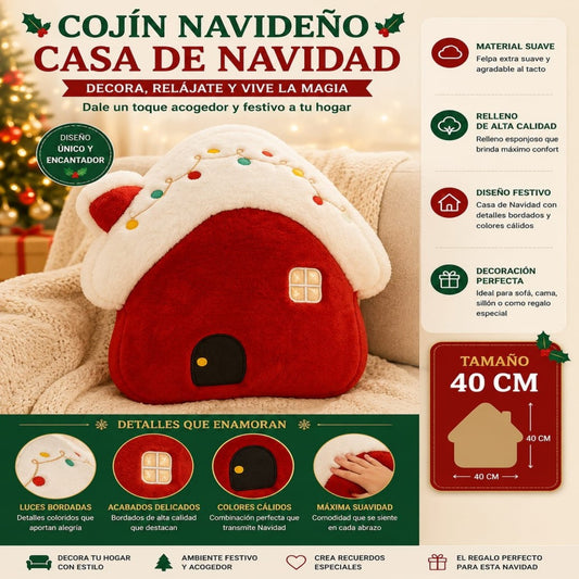 COJIN NAVIDAD (CASA) 40CM 5