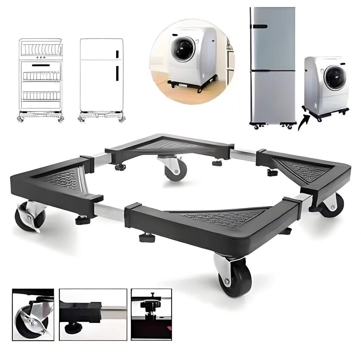 BASE CON RUEDAS PARA ELECTRODOMESTICOS 60*60CM