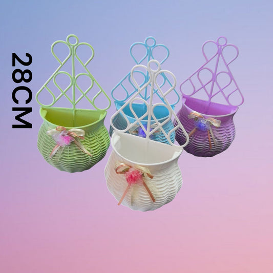 MACETA CANASTA PARED PVC PEQ 28CM