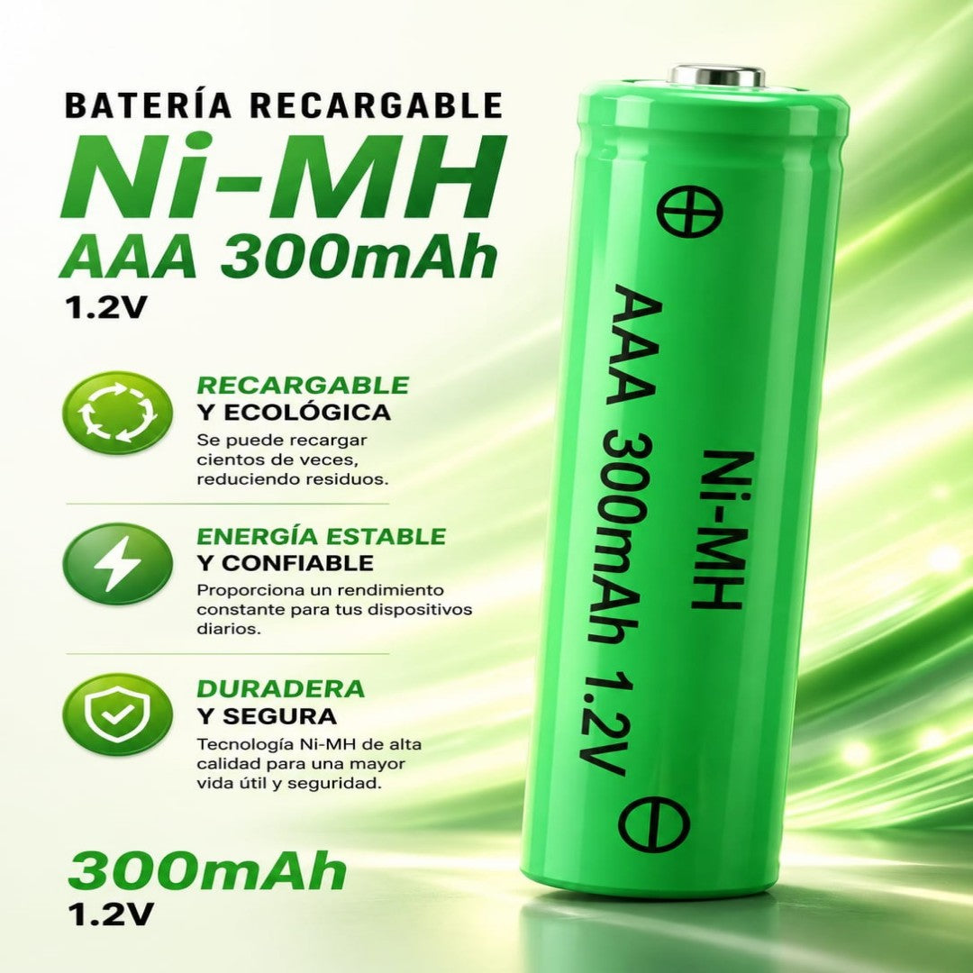 BATERIA RECARGABLE AAA 1.2V 300MAH