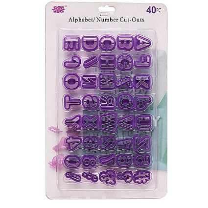 MOLDE GALLETA NUMERO LETRA 40PCS