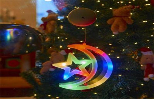 LUZ LUNA ESTRELLA C/VENTOSA BATERIA COLOR