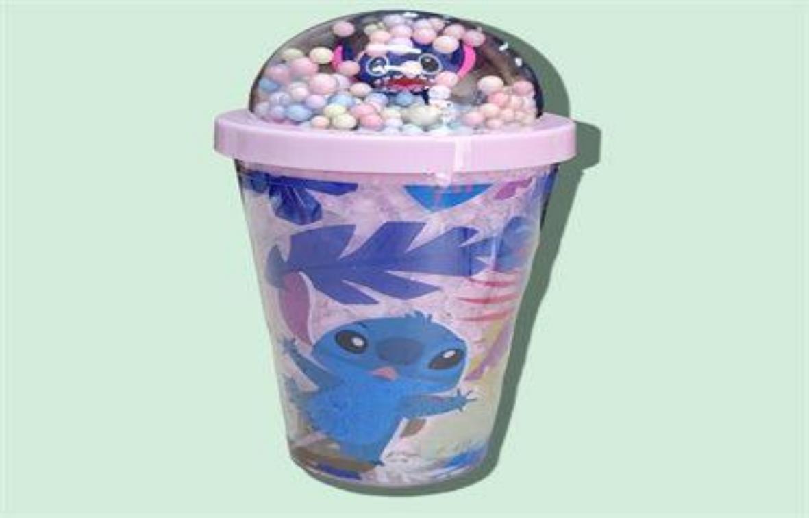 VASO CON LUZ 450ML STITCH