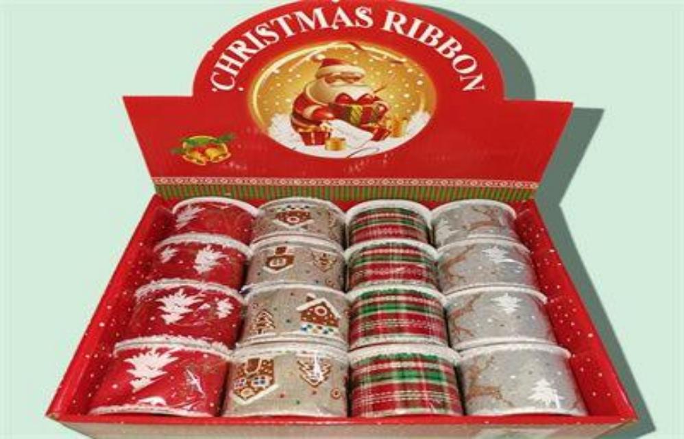 CINTA P/LAZO ESCARCHA 6.3CM 3YDS LINO B