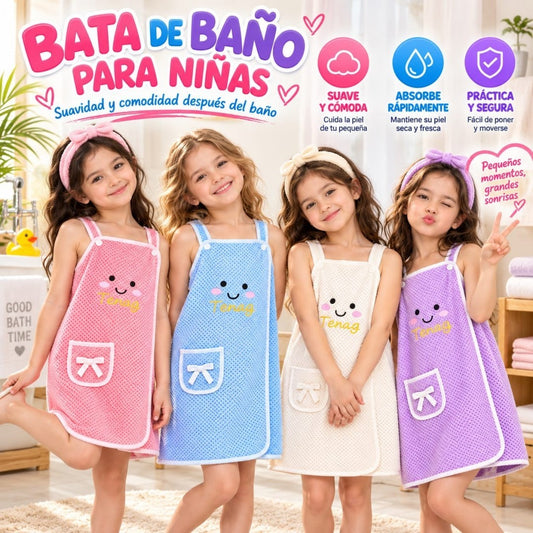 TOALLA DE BANO CON TIRANTES PARA NINO