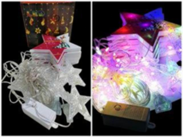 LUZ GUIRNALDAS  ESTRELLA 10L COLOR Y CALIDO