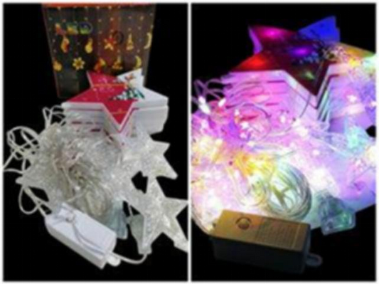 LUZ GUIRNALDAS  ESTRELLA 10L COLOR Y CALIDO